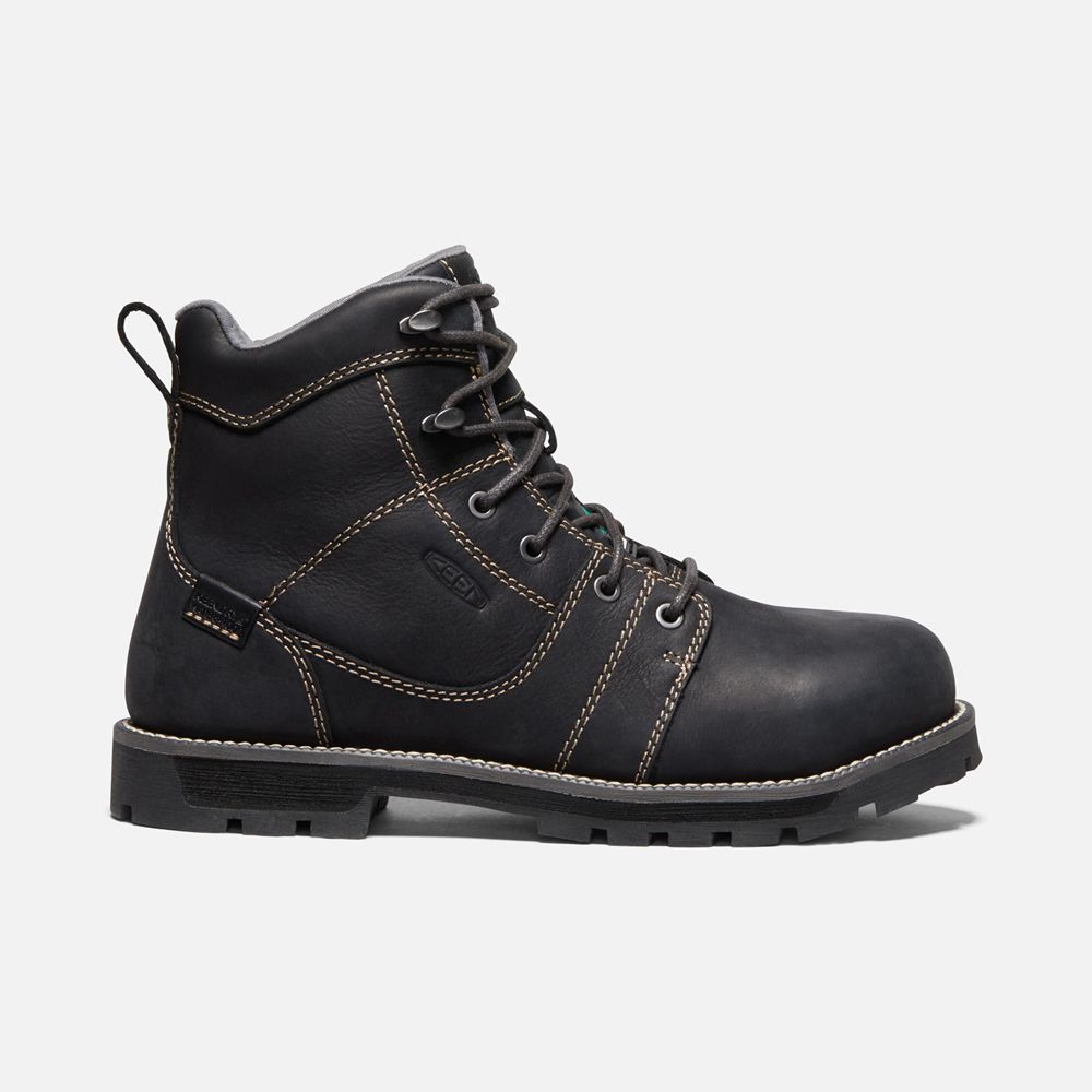 Botas de Trabajo Keen Mexico Negros - Mujer Csa Seattle 6\" Waterproof (Aluminum Toe) - SF7314960